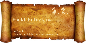 Hertl Krisztina névjegykártya